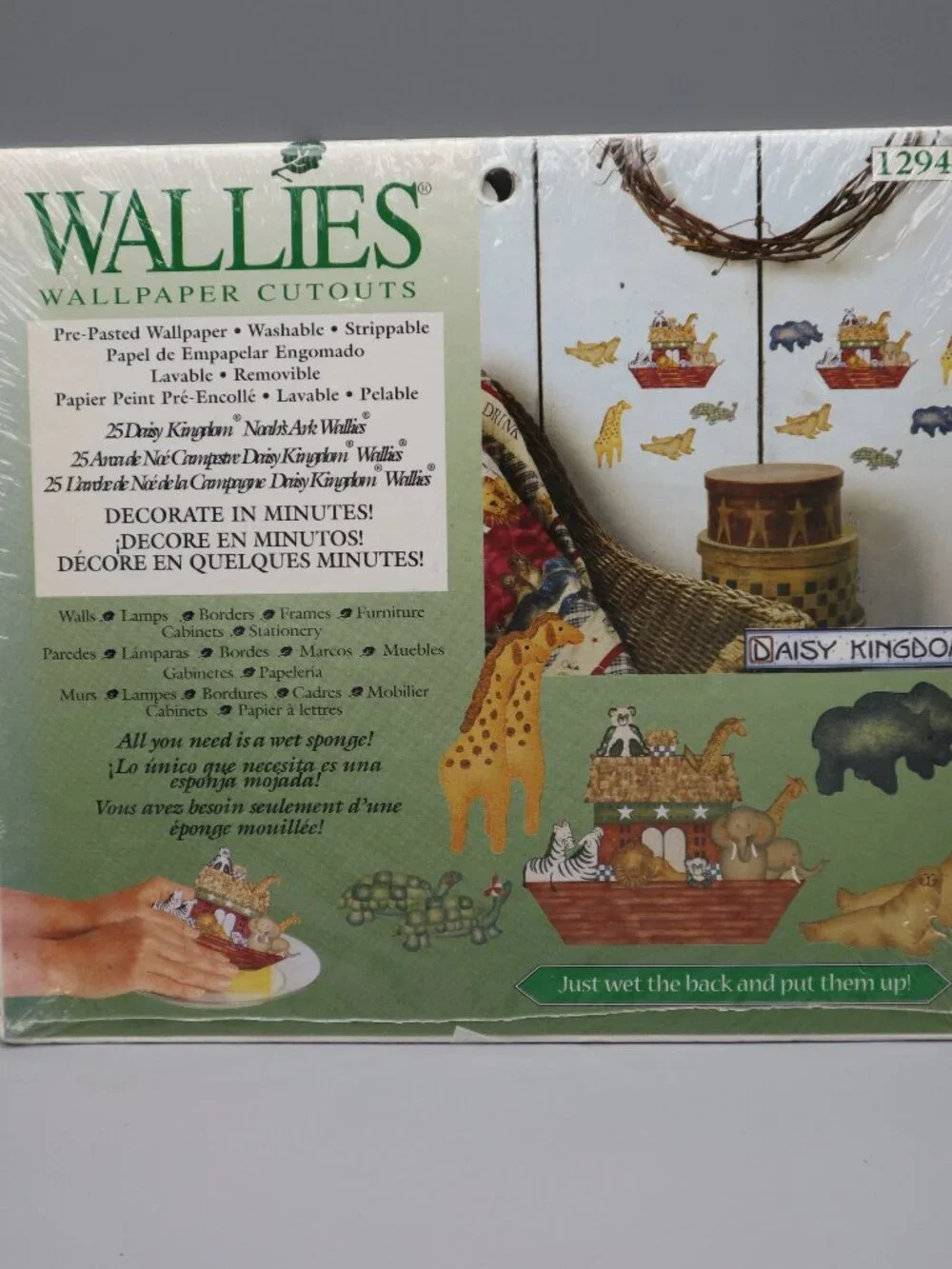 Daisy Kingdom Wallies Wallpaper Cutouts Noah's Ark 25 Pieces Easy Apply #12948